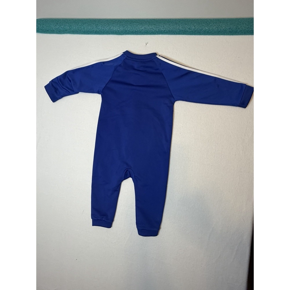 Adidas Baby Boys Blue White Stripe Track Jump Suit One Piece Coverall 18M - Picture 10 of 10